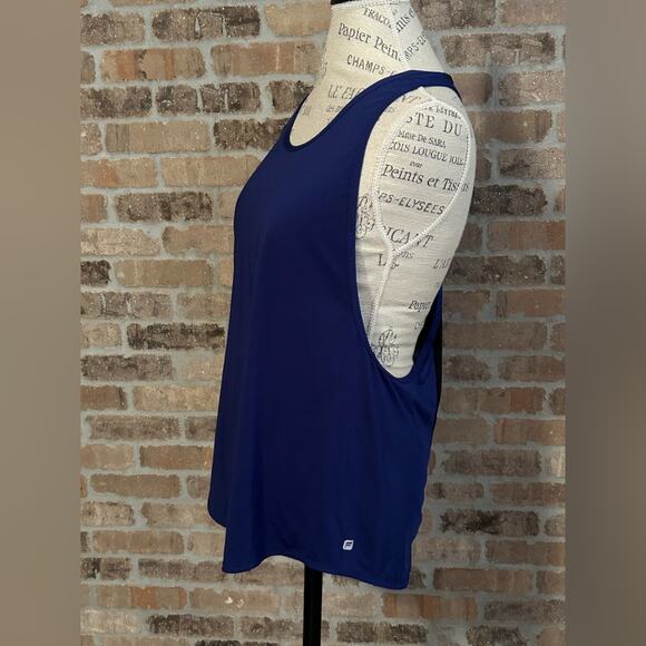 Fabletics Womens Hayden Tank Top Mesh Inset Racerback Moisture Wicking Blue M/L - Picture 4 of 9